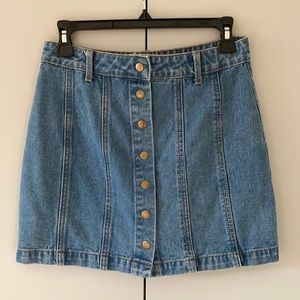 Forever 21 Button Up Denim Skirt